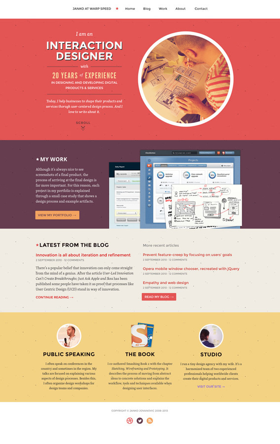 Janko Jovanovic - www.jankoatwarpspeed.com #minimalist #web #portfolio