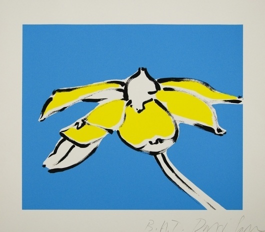 David Salle - Black Eyed Susan for Sale | Artspace #print #yellow #contemporary #art #flower #blue
