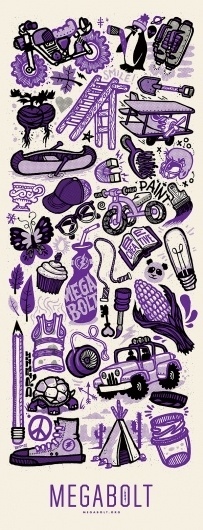 MEGABOLT Doodle Poster on the Behance Network #print #brett #screen #poster #stenson