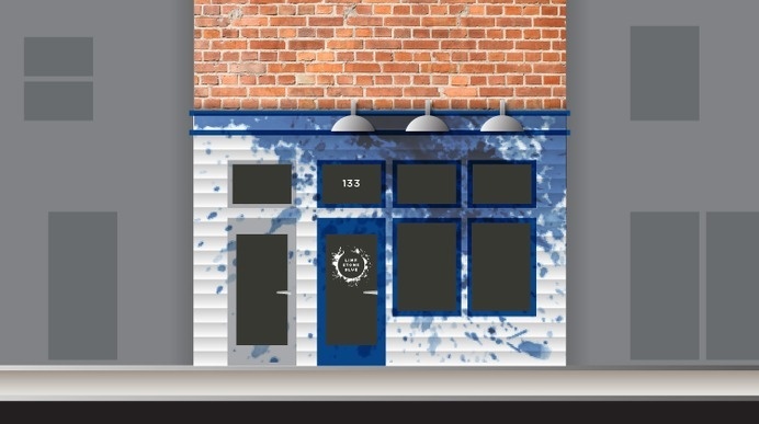 11_limestoneblue_storefront3 #facade #branding #storefront #design #graphic #restaurant #brand