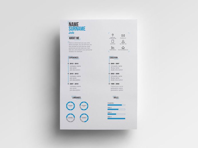 Minimal AI - Free Minimalist Resume Template in Illustrator Format