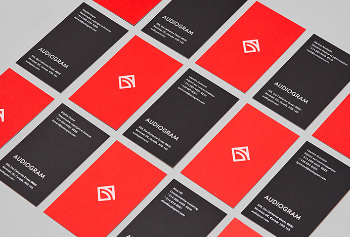 Audiogram by Philippe Gauthier and DeuxHuitHuit #red #stationary #branding