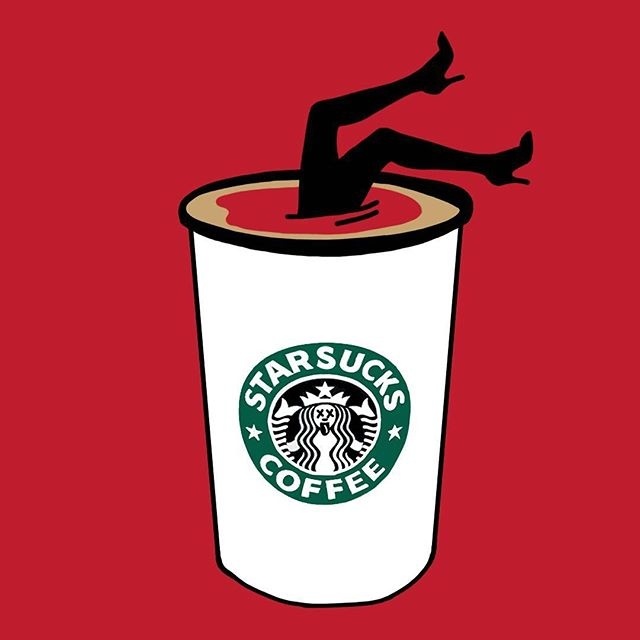 Starsucks... #coffee #coffeeaddict #cafe #starsucks #illustration