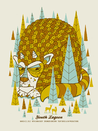 YOUTH LAGOON BEAST « Limited Edition Gig Posters « Methane Studios #gig #poster