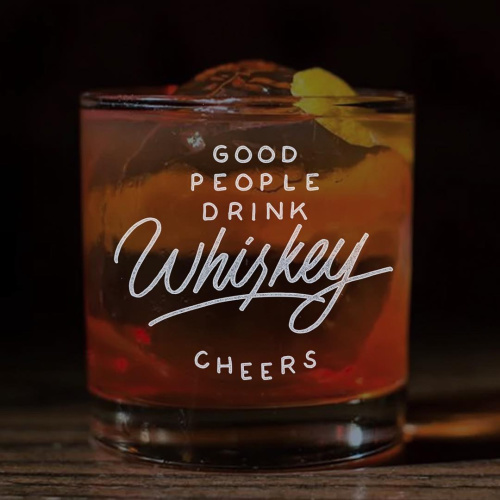 Good People Drink Whiskey - Cheers to Friday - #cheers #friday #lettering #whiskey #handmadefont #letteringco #goodtypography #type #typism