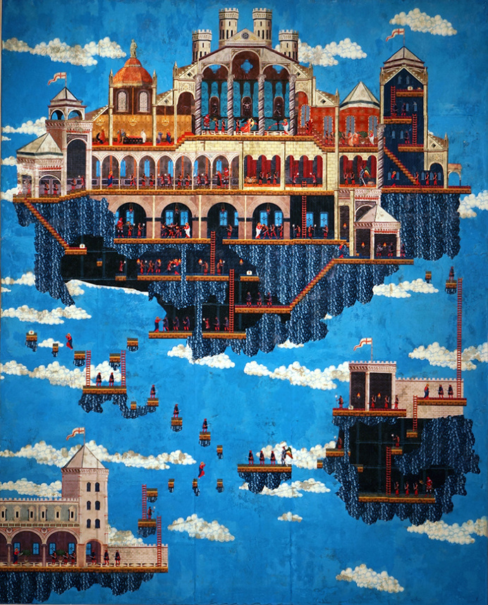 Renaissance mixed with video games in Genesis 2014 by Dan Hernandez collages incongrus