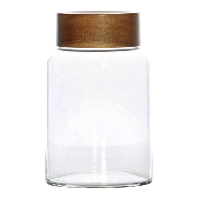 Mangrove Round Lidded Cylinder Jar, 25 cm