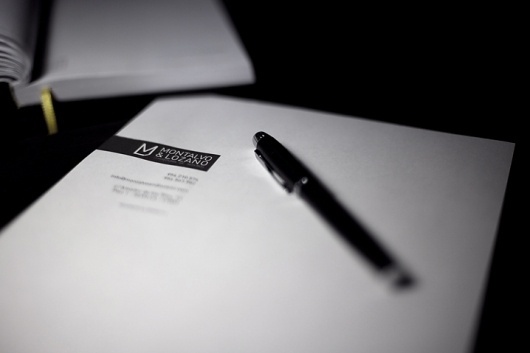 Imagen corporativa Montalvo & Lozano | nodiseño #negro #identidad #corporativa #corporate #identity #logotipo