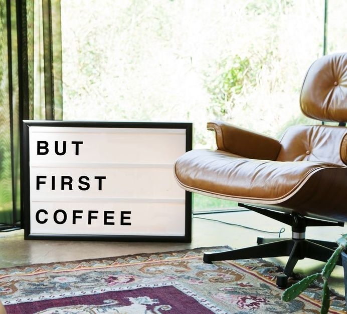 But First Coffee retro sign. www.bxxlght.com