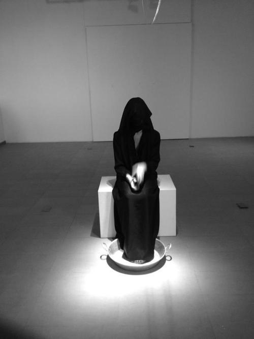 This baptism is overdue.. #dubai #gallery #white #woman #minimalism #black #contemporary #minimal #art #and