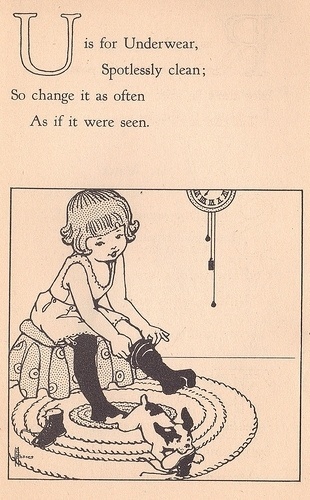 coqueterías - littlewanders: U is for Underwear (via... #illustration #vintage