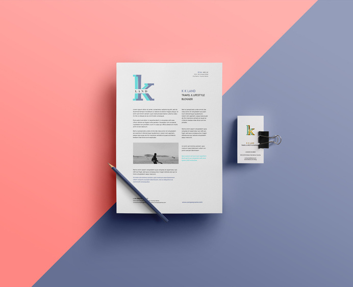 Logo design & branding that belongs to KK Land, UK. Details here: http://customwebdesignseo.com/portfolio-item/logo-design-blog-development- #logo #branding