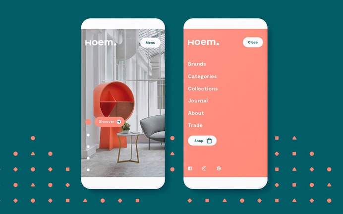 Hoem - Mindsparkle Mag MamboMambo designed the branding for Hoem – an eclectic European furniture store based in Miami. #logo #packaging #identity #branding #design #color #photography #graphic #design #gallery #blog #project #mindsparkle #mag #beautiful #portfolio #designer