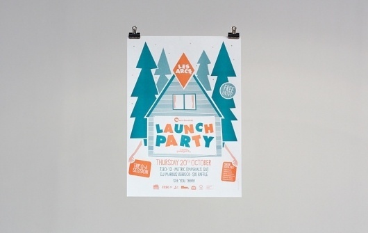 Les Arcs - Adam Duckett #riso #poster #typography