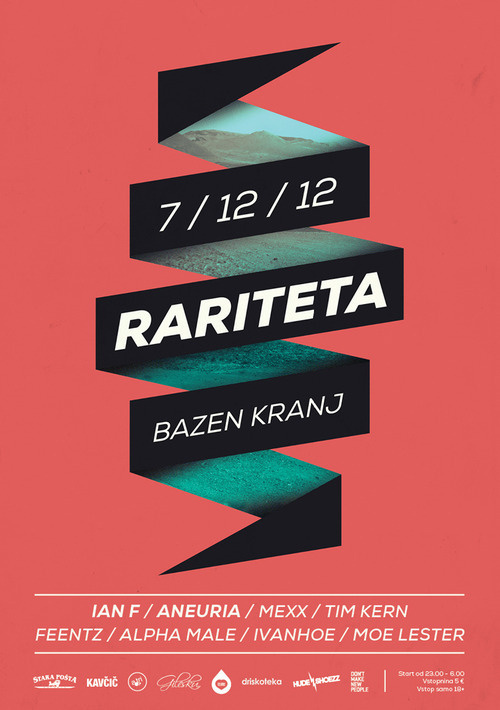 RaritetaÂ is an underground electronica netlabel #red #sky #design #land #rariteta #poster #ribbon #music #electronic
