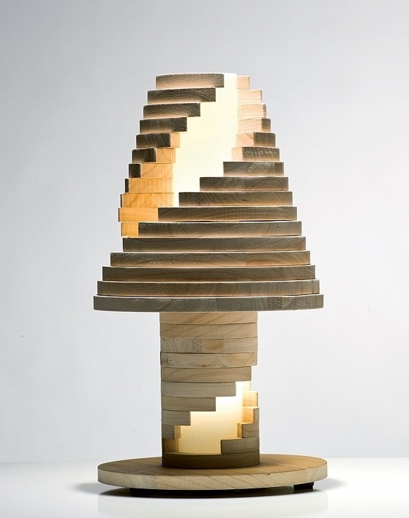 Fantasia Babele Wooden Lamp #modular #lamp #accessories #design #decor #home #wood #lighting