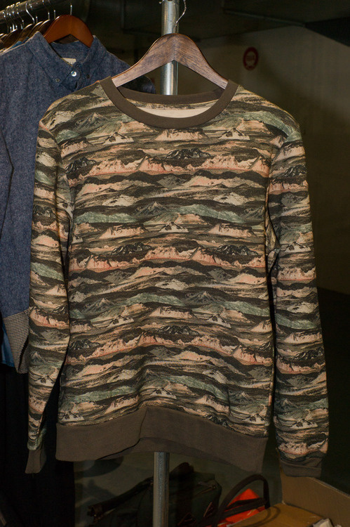 @BWGH using striped landscape camouflage prints to update their sweats for A/W 13 at the @capsuleshow in #paris today #PMFW #capsule