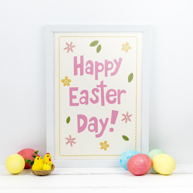 Happy easter day Free Psd. See more inspiration related to Flower, Mockup, Floral, Card, Template, Leaf, Typography, Chicken, Spring, Leaves, Celebration, Happy, Font, Holiday, Mock up, Easter, Religion, Egg, Calligraphy, Lettering, Traditional, Greeting card, Up, Day, Greeting, Hen, Nest, Cultural, Tradition, Mock, Seasonal and Paschal on Freepik.
