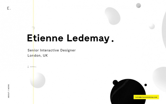 Etienne Ledemay interactive designer from UK webdesign inspiration minimal beautiful best mindsparklemag
