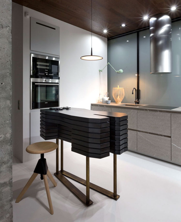 Elegant and Stylish Apartment Renovation by Olga Akulova - #kitchen, kitchen ideas, kitchen design, #furniture