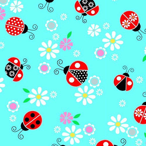 fabric with ladybugs