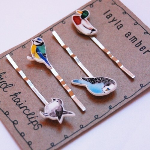 bird hairclips by layla amber #accesories #jewellery #hair #bird #jewelry #hairclip