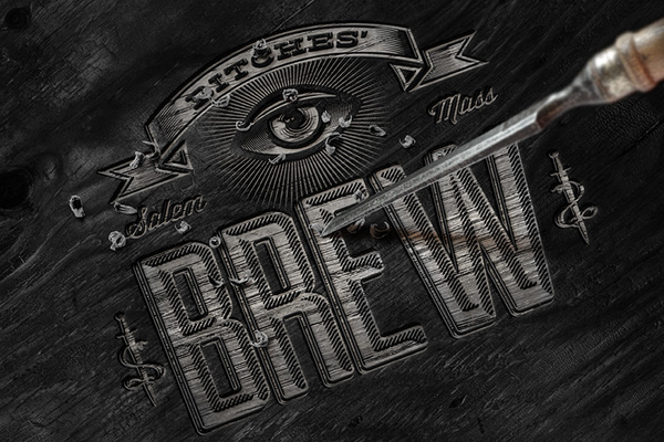 Bitches brew #packaging #logo #engraved #beer