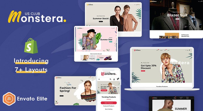 #Monstera #Fashion #Boutique - #Shopify Multi-purpose Responsive #Theme | #TemplateTrip #eCommerce #Website #Design
