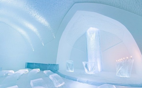 Ice interior of a ICEHOTEL #hotel #ice #art