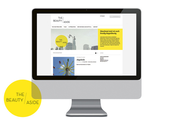 THE BEAUTY ASIDE #white #yellow #minimal #gray #web