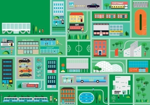 FFFFOUND! | robert samuel hanson #illustration #vector #town