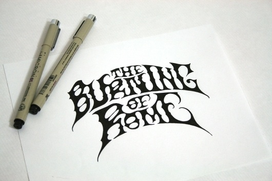 All sizes | The Burning Of Rome Hand Drawn Logo | Flickr - Photo Sharing! #lettering #rome #burning #teddy #pancake #pen #type #paper #typography