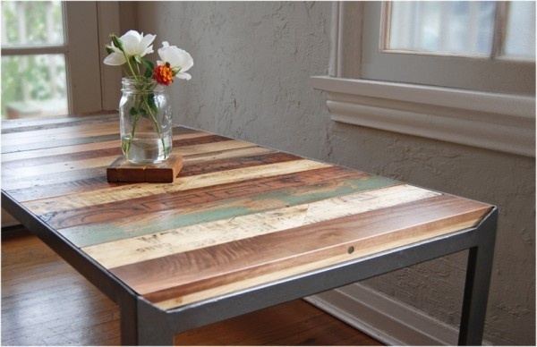 reclaimed wood table #reclaimed #office #wood #desk #table