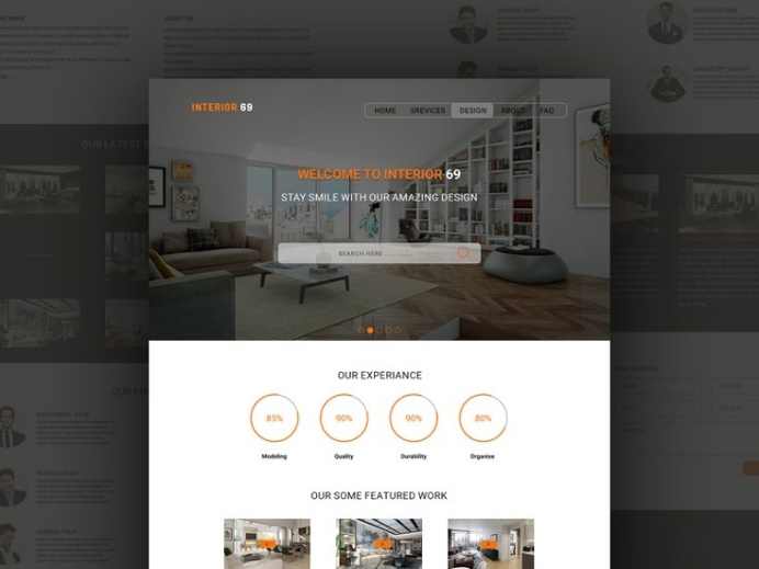 Interior Design Service PSD Template