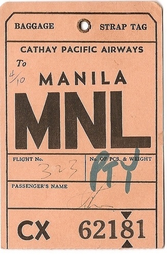 Cathay Pacific Airlines - MNL Manila | Flickr - Photo Sharing! #baggage #tag #luggage