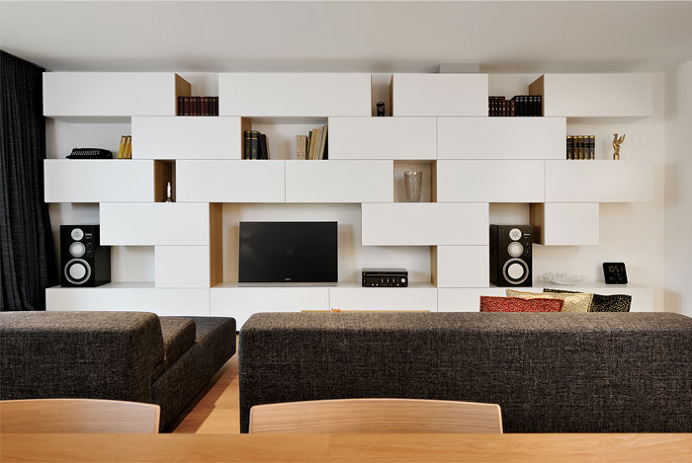 Elegant Ljubljana Apartment with Geometric Lines by Lidija Dragisic Studio 360