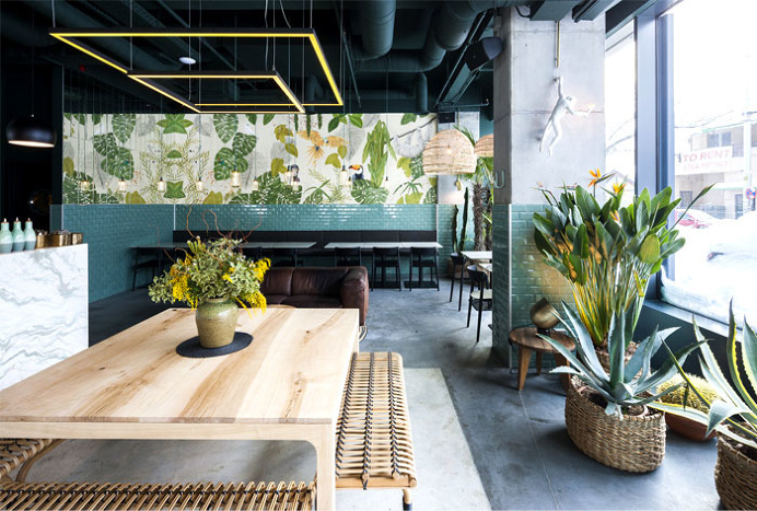 Bogdan Ciocodeica Create Fresh Decor for Kane Restaurant - InteriorZine