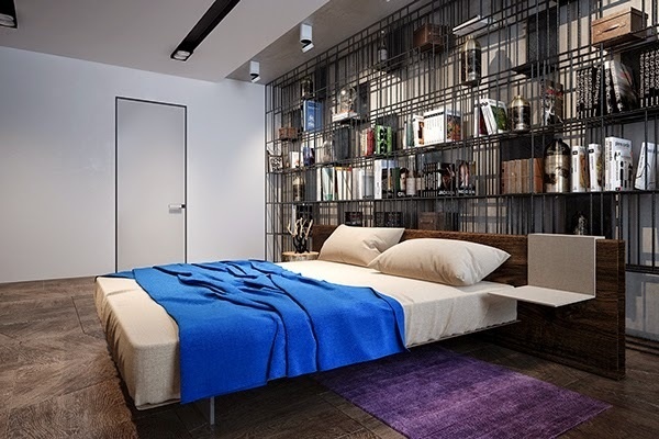 Pink: Minimalist Apartment in Kiev #hoooooomecom #bedroom #interiors #design #ideas