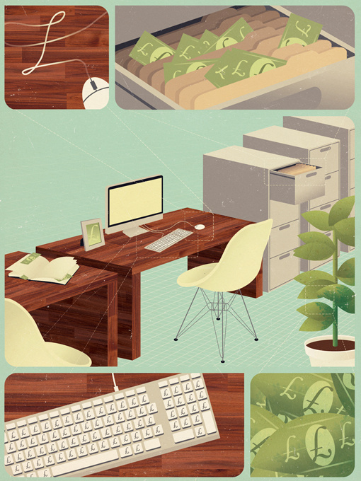 Jack Hughes Illustration #illustration #office #items