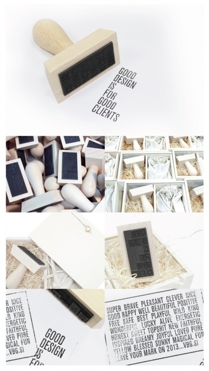 Leave your mark on 2013 | vbg.si creative design studio #stamp #packaging #newyear #gift #wood #diy #package