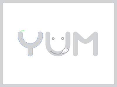 Yum Kitchen Logo Illustration #CustomType #LogoDesign #Startup #Typography #KitchenLogo #YummyLogo