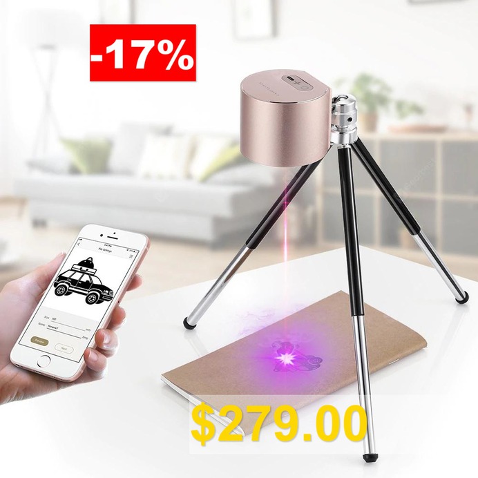 LaserPecker #L1 #Mini #Handheld #Laser #Engraving #Machine #DIY #APP #Control #1600mW #- #CHAMPAGNE #GOLD
