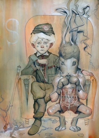 All sizes | Scowrers | Flickr - Photo Sharing! #acrylic #feral #raus #kid #joao #painting