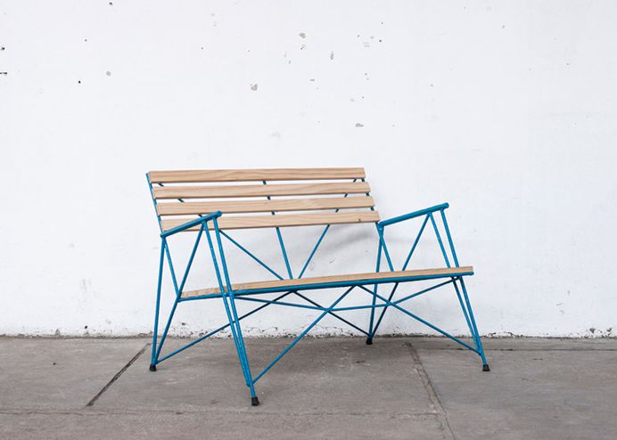 Polígono reinforcing steel furniture by Losgogo