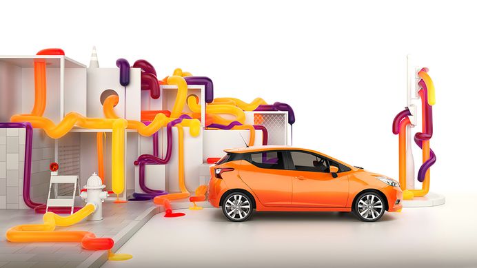 Ahead of the launch of the new Nissan Micra, design studio TAVO developed an inspiring graphic campaign for the new car model, focusing on its bright colours. For more of the most beautiful designs visit mindsparklemag.com