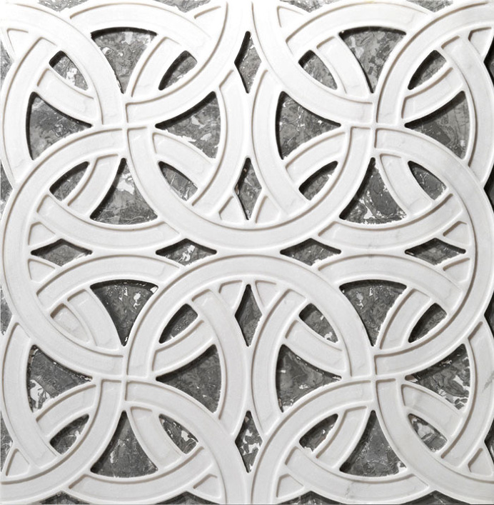 Delicate Marble Cladding – Rondo and Merletto by Kreoo - #bath, #interior, #decor, #wallcoverings, #walls, #walldecor,