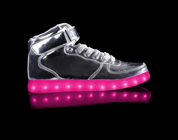 Light Up Shoes Kids Metallic Super Nova (Silver)