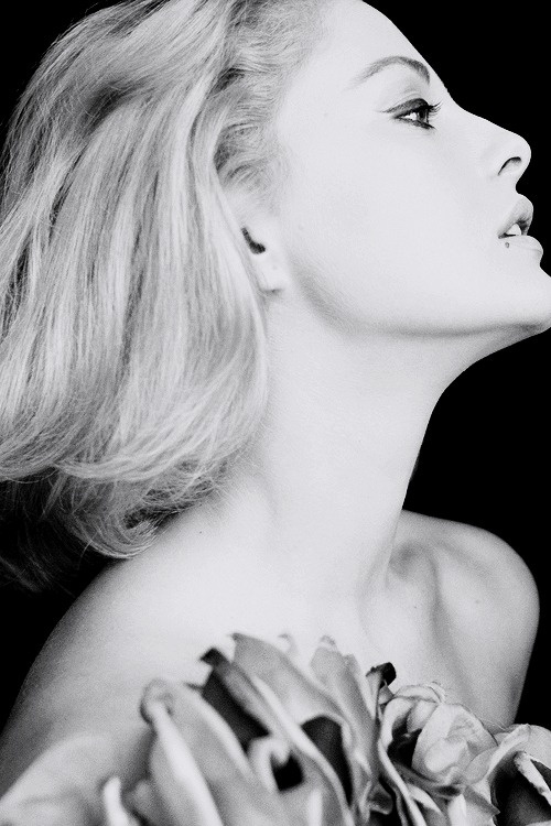 msmildred: Virna Lisi photographed byÂ Chiara Samugheo, c. 1960s. #white #woman #feminine #black #portrait #photography #and #neck #beauty