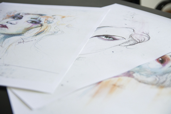 Digital WaterColor #desk #woman #workspace