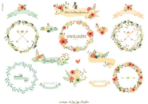 Floral Wedding Collection 4 - Illustrations
